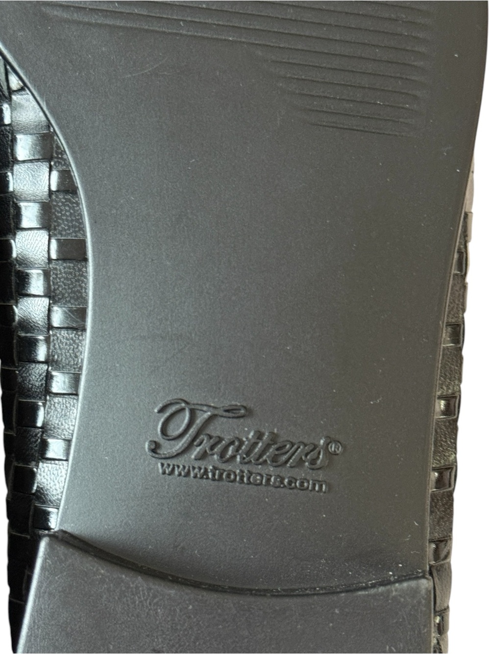 NEW TROTTERS Liz Loafers Black Woven Leather Slip-On Flats Womens 11 Wide - Picture 8 of 8